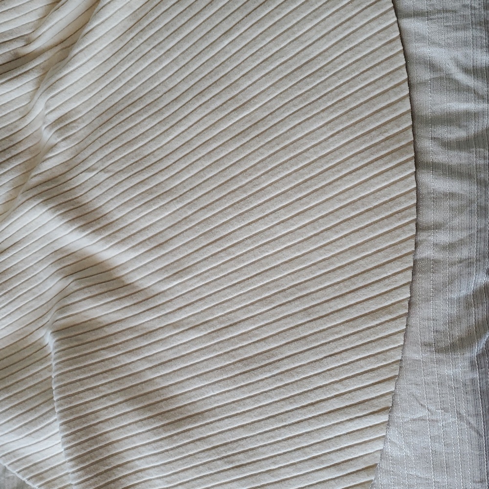 Zara 3253/850 Ecru Tilted Drop Waist Ribbed Dress - Picture 10 of 13